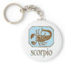 Antique Blue Scorpio Keychain