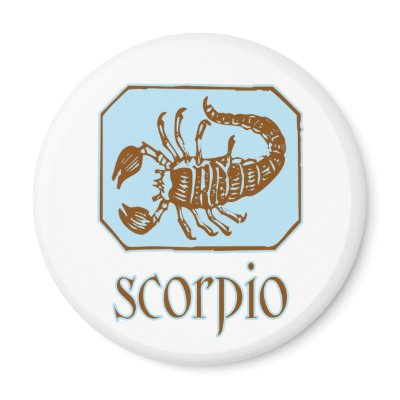 Antique Blue Scorpio Refrigerator Magnet by ZodiacAttack