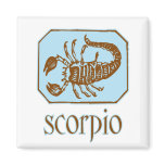 Antique Blue Scorpio Refrigerator Magnets