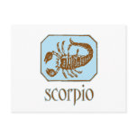 Antique Blue Scorpio Postcard