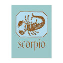Antique Blue Scorpio postcards