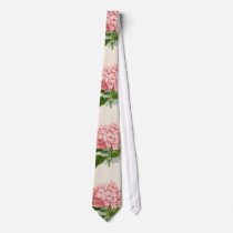 Antique Botanical Romantic Pink Hydrangea Tie