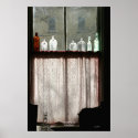 Antique Bottles in Window, Carson City, Nevada posters