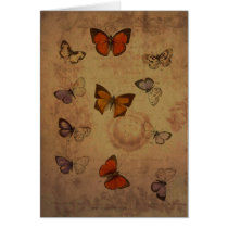 Antique Butterflies Card cards
