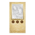 Antique Button Photo Template Photo Cards