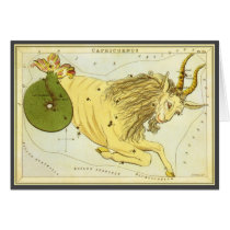 Antique Capricorn, the Goat, Signs of the Zodiac Cards
