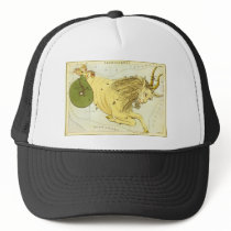 Antique Capricorn, the Goat, Signs of the Zodiac Mesh Hats