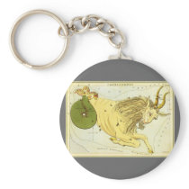 Antique Capricorn, the Goat, Signs of the Zodiac Keychains