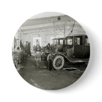 Antique Car Repair Garage, early 1900s Buttons
