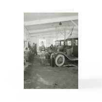 Antique Car Repair Garage, early 1900s Cards