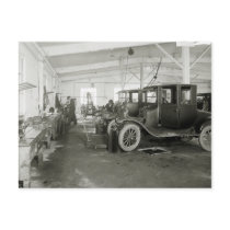 Antique Car Repair Garage, early 1900s Postcards