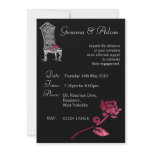 Antique Chair & Rose Invitation