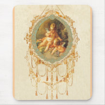 Antique Cherub Ornate Art Design Mousepad