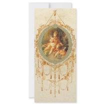 Antique Cherub Ornate Art Design Rack Card
