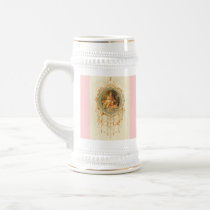 Antique Cherub Ornate Art Design Stein Mug