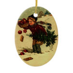Antique Christmas Illustration Ornament