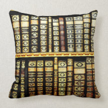 Antique Classic Leather books Pillow