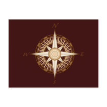 Antique Compass Post Card