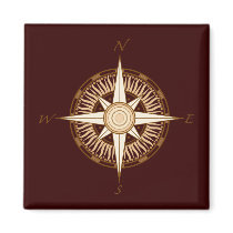 Antique Compass Rose Magnet