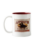 Antique cowboy coffee mugs