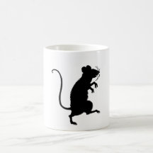 Antique Critter Mouse Silhouette Coffee Mugs