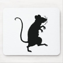 Antique Critter Mouse Silhouette Mousepads