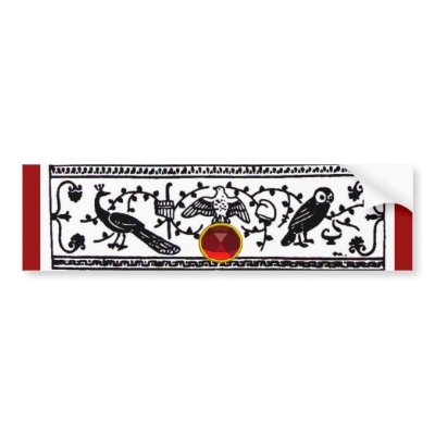 ANTIQUE DECOR, RUBY BUMPER STICKERS by bulgan_lumini