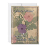 Antique Dusty Rose 80 Birthday invitations
