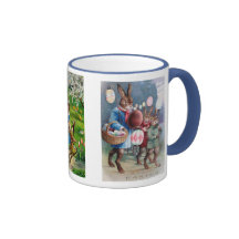 Antique Easter Bunny Post Cards Mug