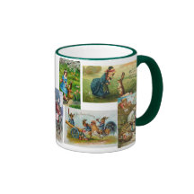 Antique Easter Bunny Post Cards Mug Collage