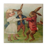 Antique Easter Play Ring Around Rosy Tiles
