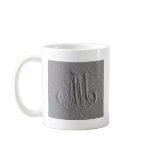 Antique Embroidered M Monogram Mugs