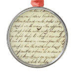 Antique Ephemera Cursive Calligraphy Script Poetry Christmas Tree Ornaments
