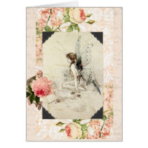 Antique Fairy Collage Card