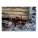 antique farm plough seeder folk art american cards