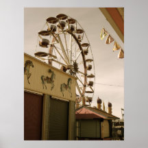 Antique Ferris Wheel Poster