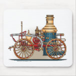 Antique Fire Truck Steam Pumper Mouse Pad
