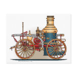 Antique Fire Truck Steam Pumper Postcard