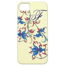 ANTIQUE FLORENTINE FLORAL MOTIFS MONOGRAM,Cream
