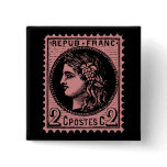 Antique French Stamp on Tshirts, Mugs, Hoodies Pin