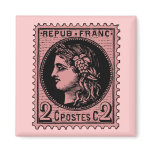 Antique French Stamp on Tshirts, Mugs, Hoodies Fridge Magnets