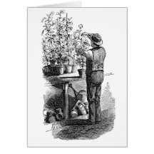 Antique Gardner Florist Gardening Engraving Cards