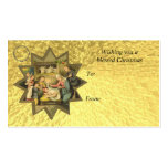 Antique German Christmas Nativity Gift Card Tag business cards