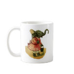 Antique Girl Elephant Coffee Mugs