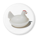 Antique Glass Chicken Magnet