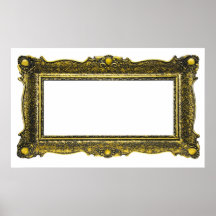 Antique Gold Picture Frame Posters