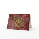 Antique Goth Syle Monogrammed Cards, Letter C