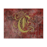 Antique Goth Syle Monogrammed Cards, Letter C