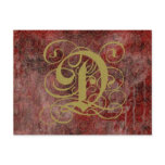 Antique Goth Syle Monogrammed Cards, Letter D