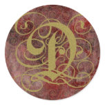 Antique Goth Syle Monogrammed Cards, Letter D